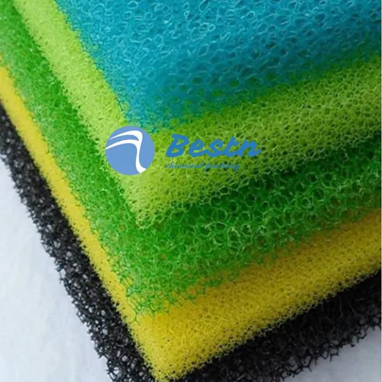 Reticulated PU Sponge Open Cell Polyurethane Filter Foam 20ppi 30ppi 40ppi 50ppi 60ppi for Wastewater Treatment